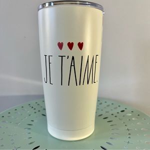 Rae Dunn "Je T'aime" Insulated Stainless Steel Travel Cup NWT